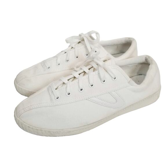 Tretorn Women's Nylite Plus Canvas Sneakers White Size 11 - Picture 1 of 9